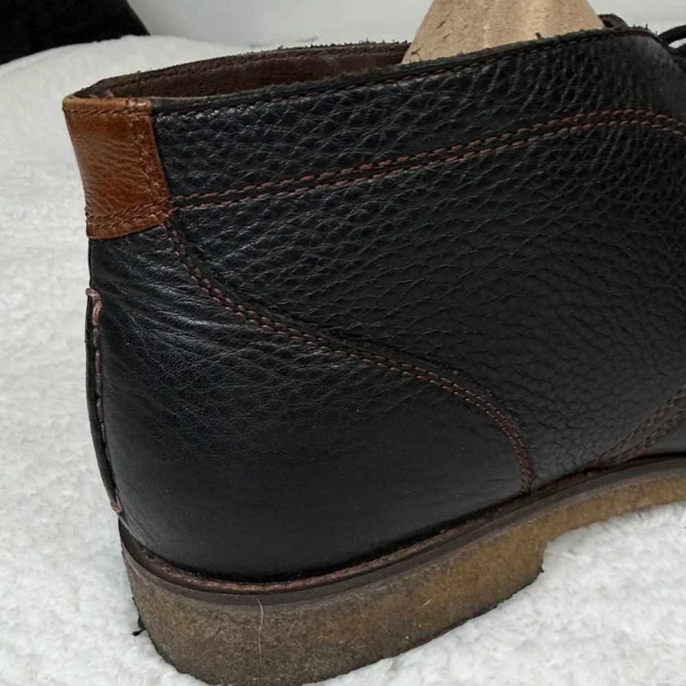 Johnston & Murphy‎ Men's Black Leather Lace-Up Chukka Boots Size 11